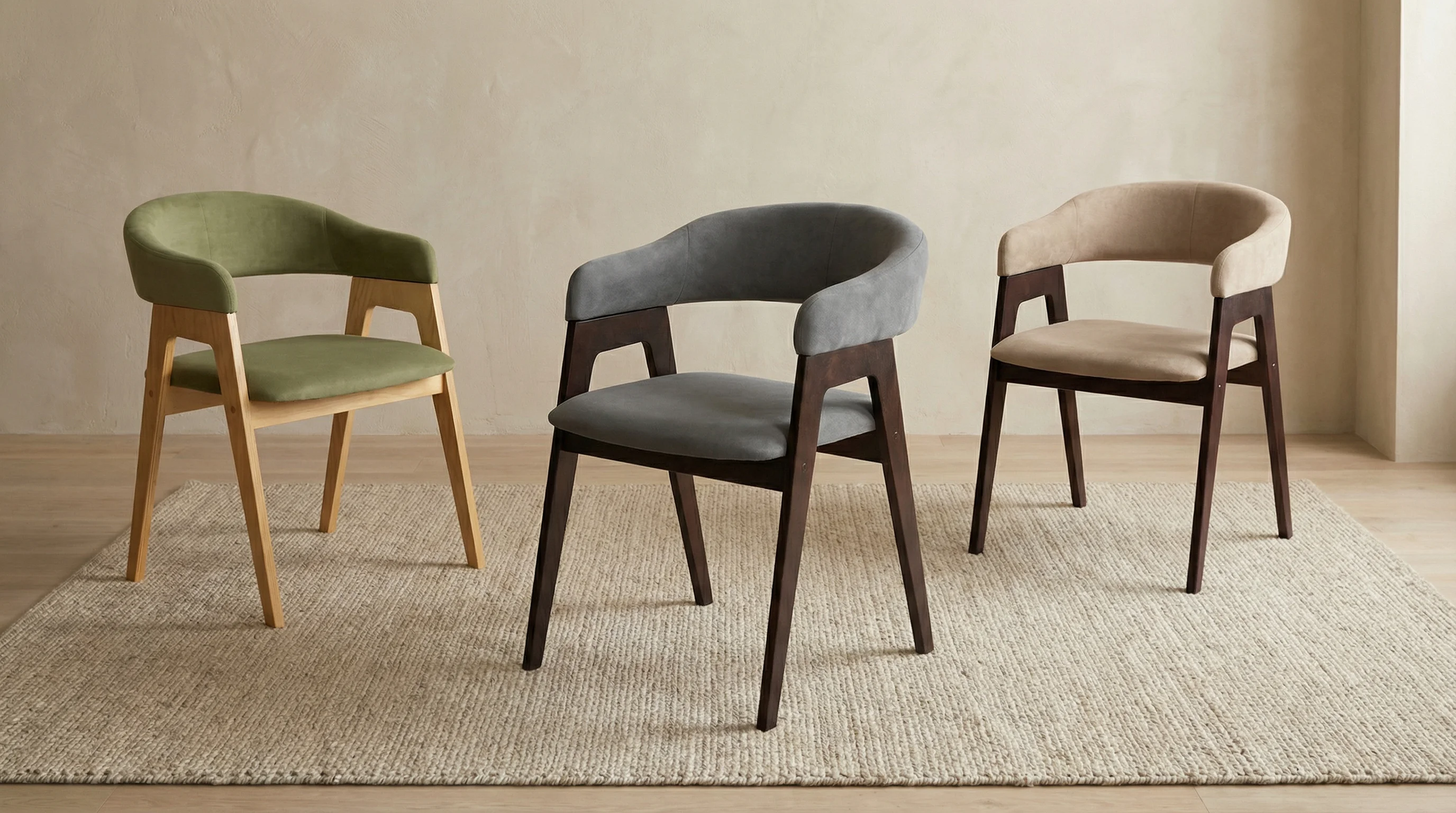 Деревянный стул из дуба и букле — BUENOFURNI