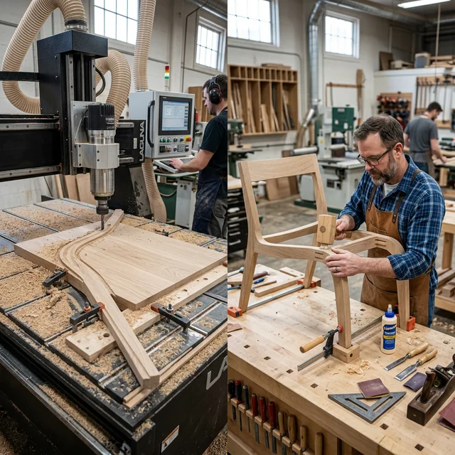 Этап производства: Раскрой и сборка каркаса