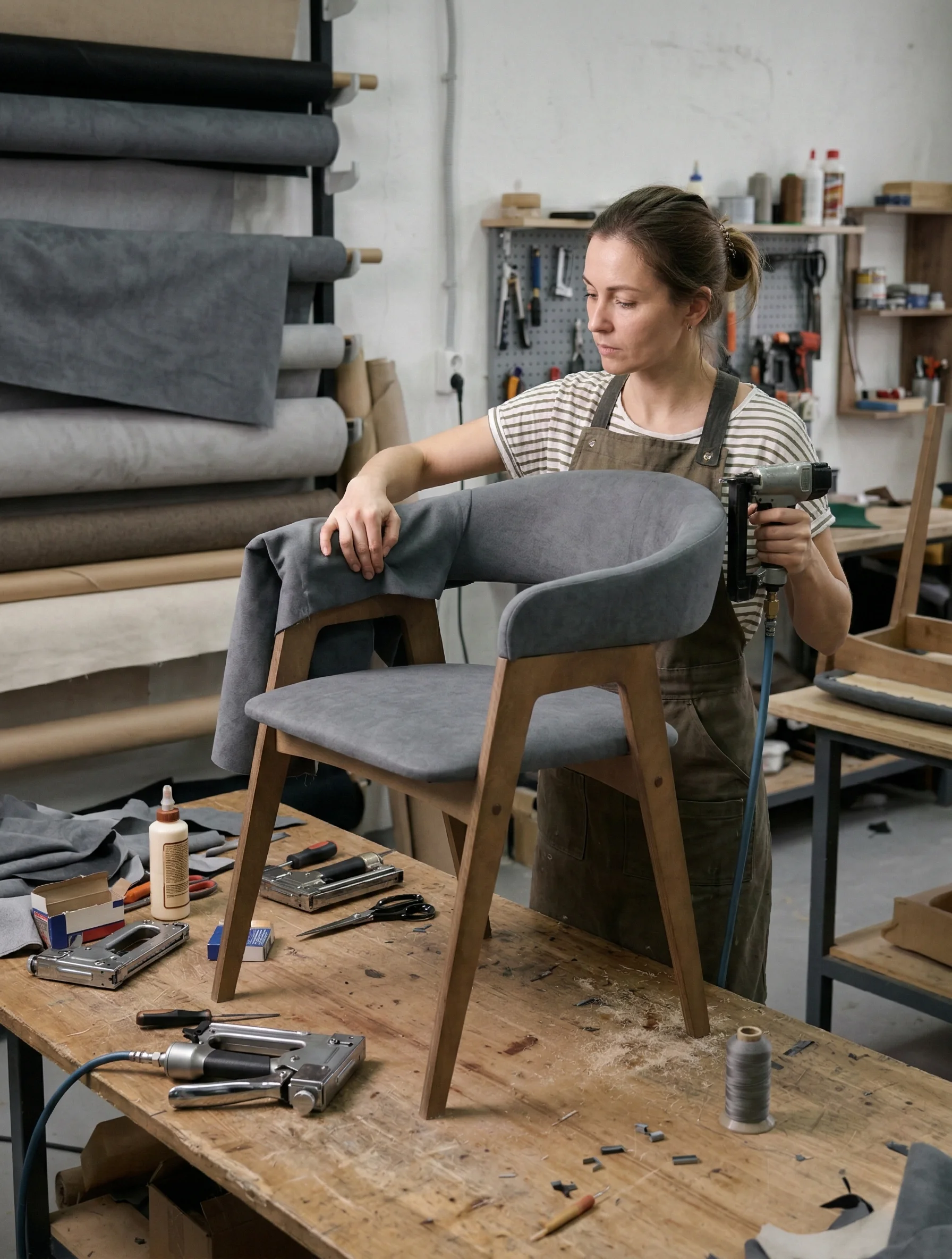 Этап производства: Обивка и финишная отделка